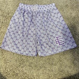 Eric Emanuel Purple Patterned Athletic Shorts